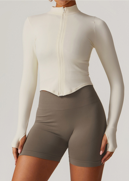 Customized Collar Zipper Long Sleeve Jacket