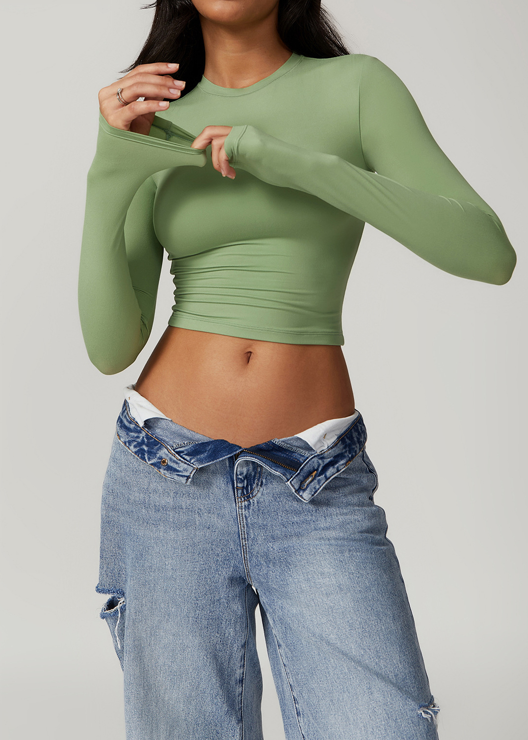 Customized Athletic T-shirt quick-drying long-sleeve yoga wear