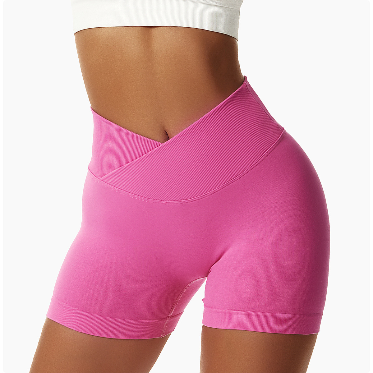 Customized Hip Lifting Yoga Shorts Stretch High Waisted