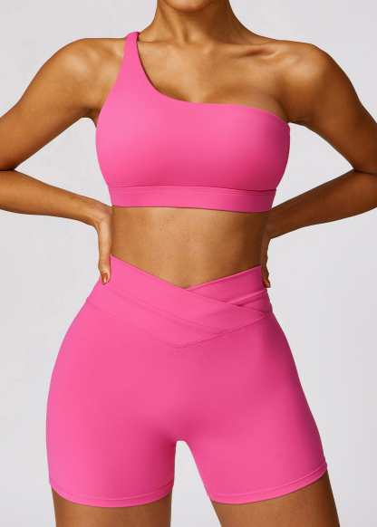 Customized Slanted One-Shoulder Back Yoga Bra