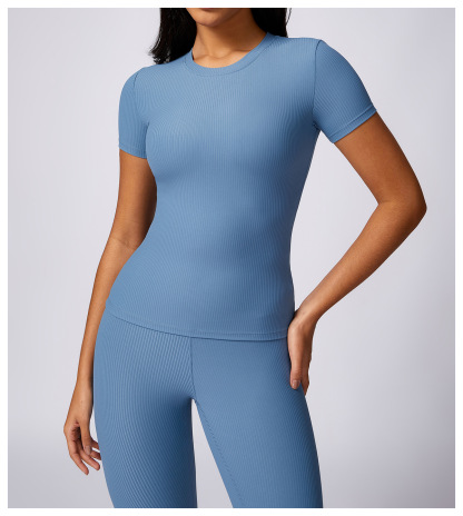 Customized Tight Fit Quick Dry Yoga Top T-Shirt