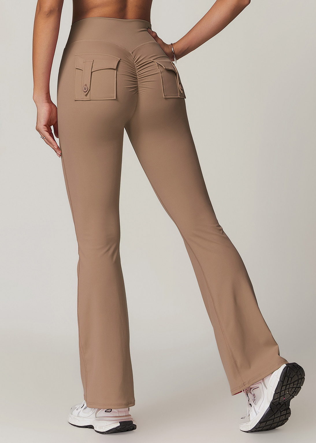 Customized Pocket Micro Slim Wide Leg Pants