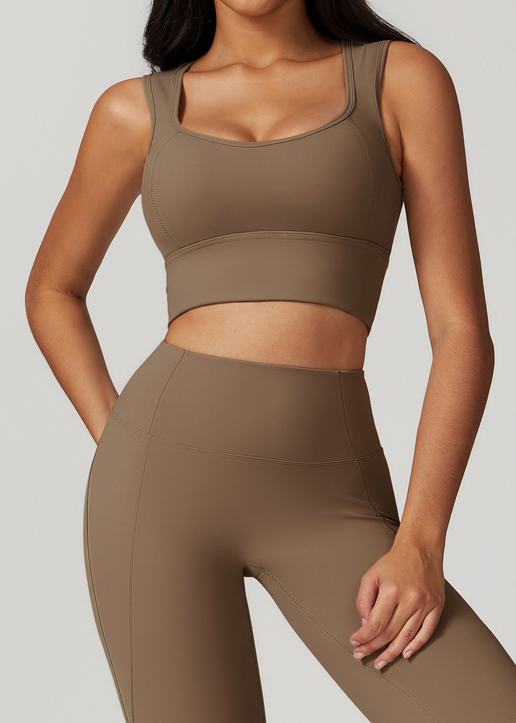 Customized Brushed back one-piece sports bra