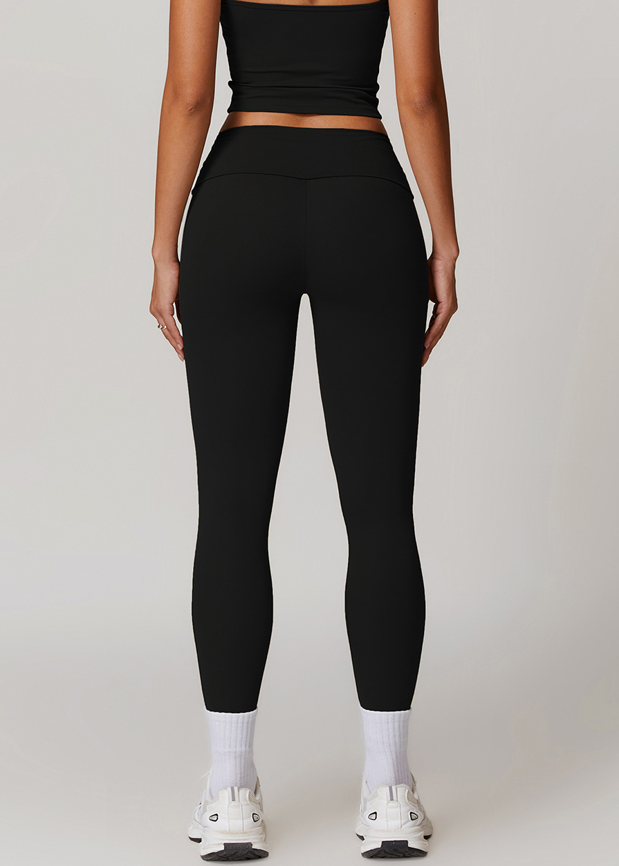 Customized Folded High Waist Fitness Pants
