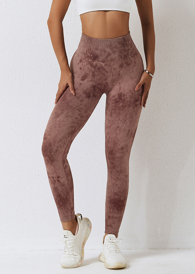 Customized Tie-Dye Seamless High Waist Yoga Pants