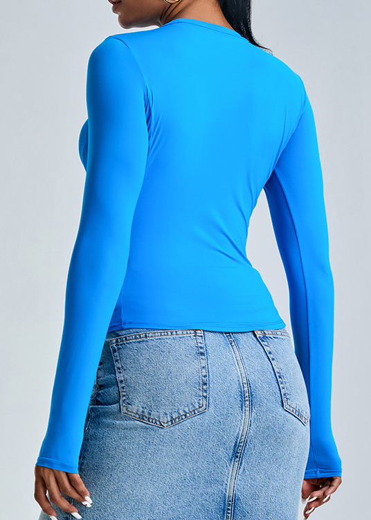 Customized Fishbone Line Long Sleeve Yoga Wear