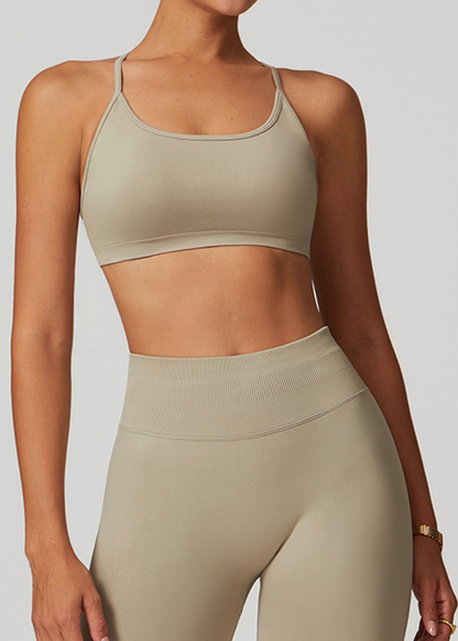 Customized Seamless Cross Back Yoga Bra