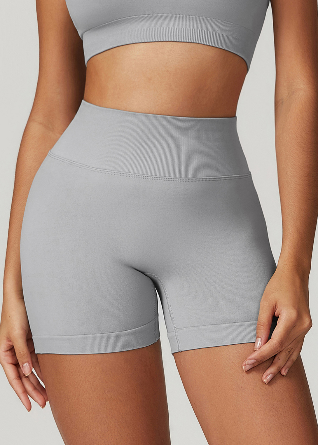 Customized Seamless High Waist Yoga Shorts