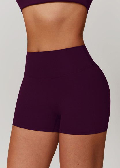Customized Brushed High Waist Yoga Shorts