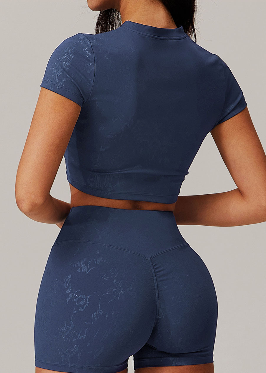 Customized Gold-stamped casual tight short sleeves