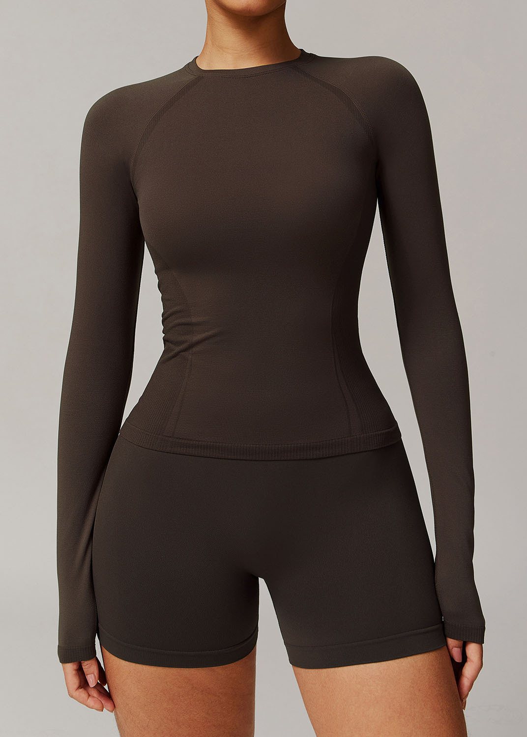 Customized Tight Fit Seamless Long Sleeve Yoga T-Shirt