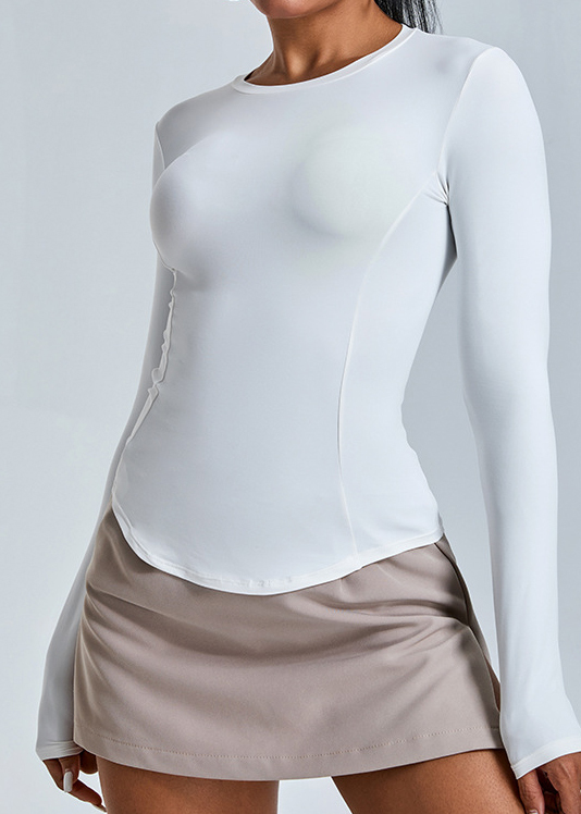 Customized Fishbone Line Long Sleeve Yoga Wear