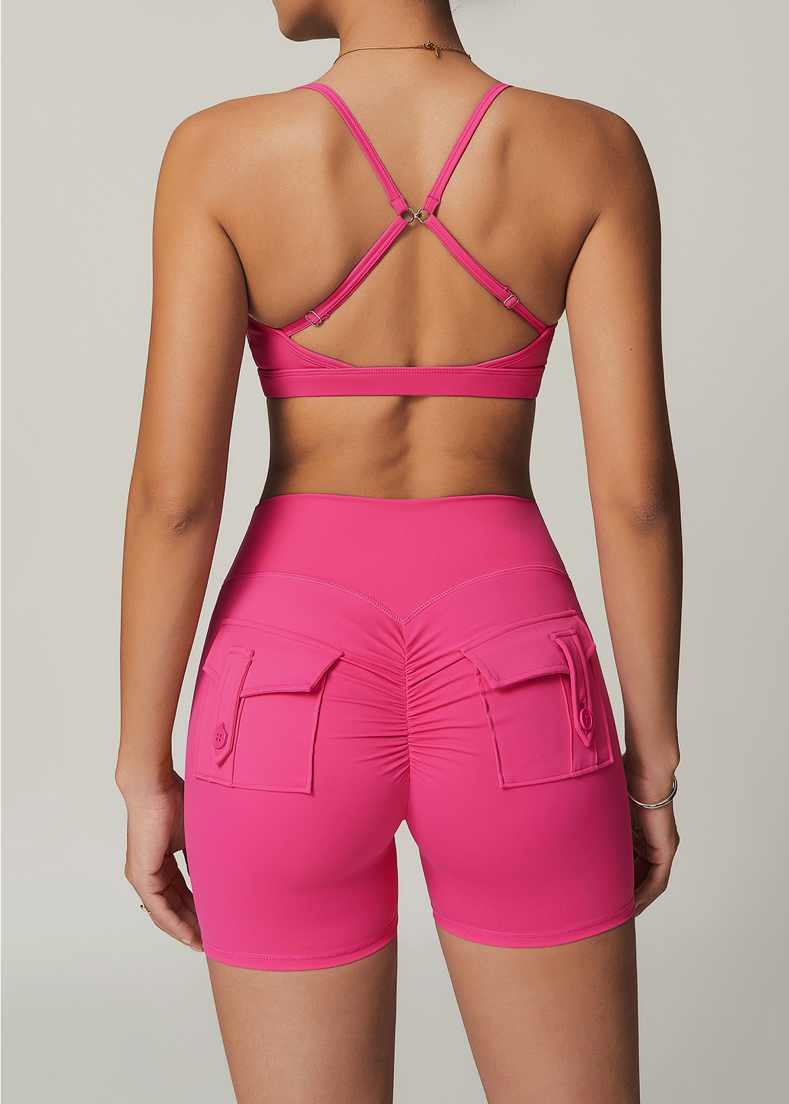 Customized Cross-button sports bra (2 ways to wear)