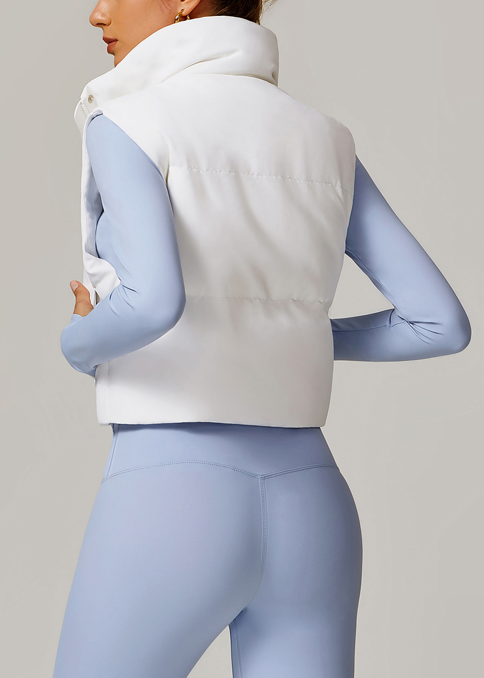 Customized White duck down jacket vest