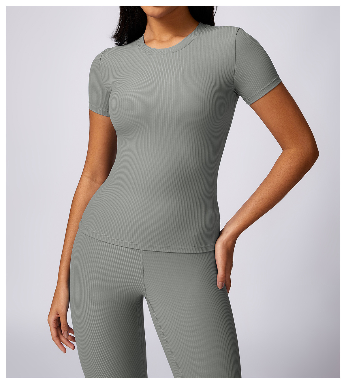 Customized Tight Fit Quick Dry Yoga Top T-Shirt