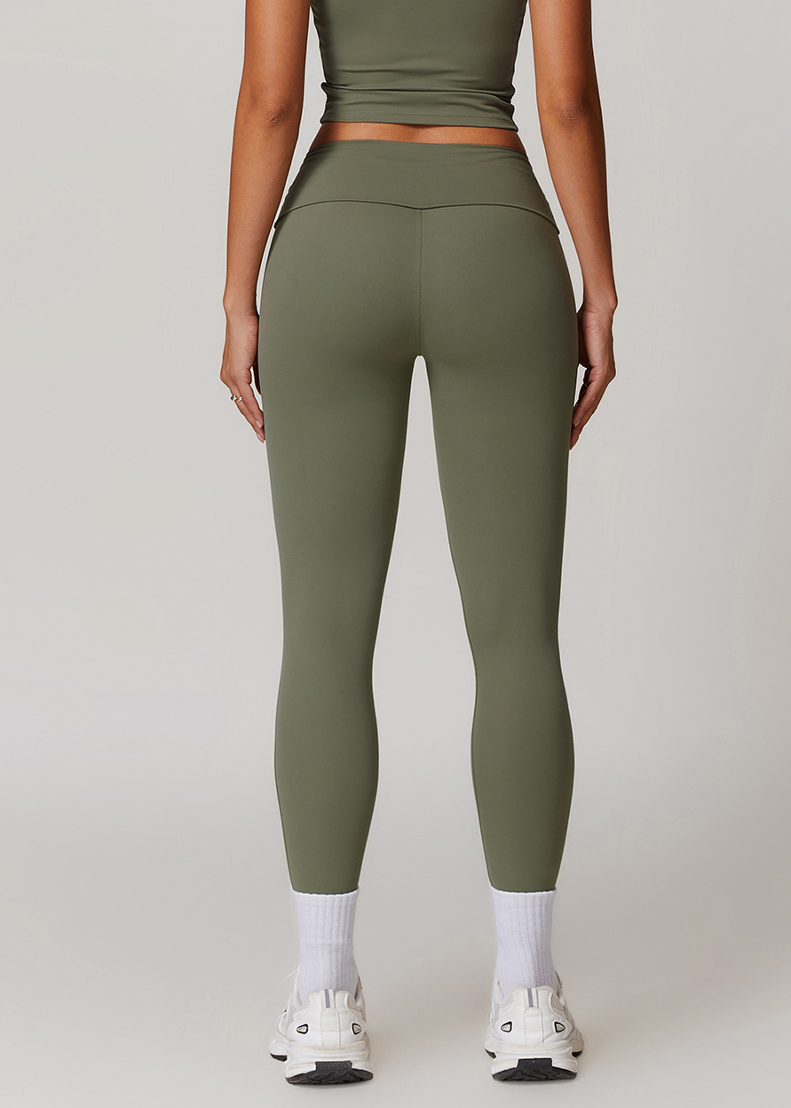 Customized Folded High Waist Fitness Pants