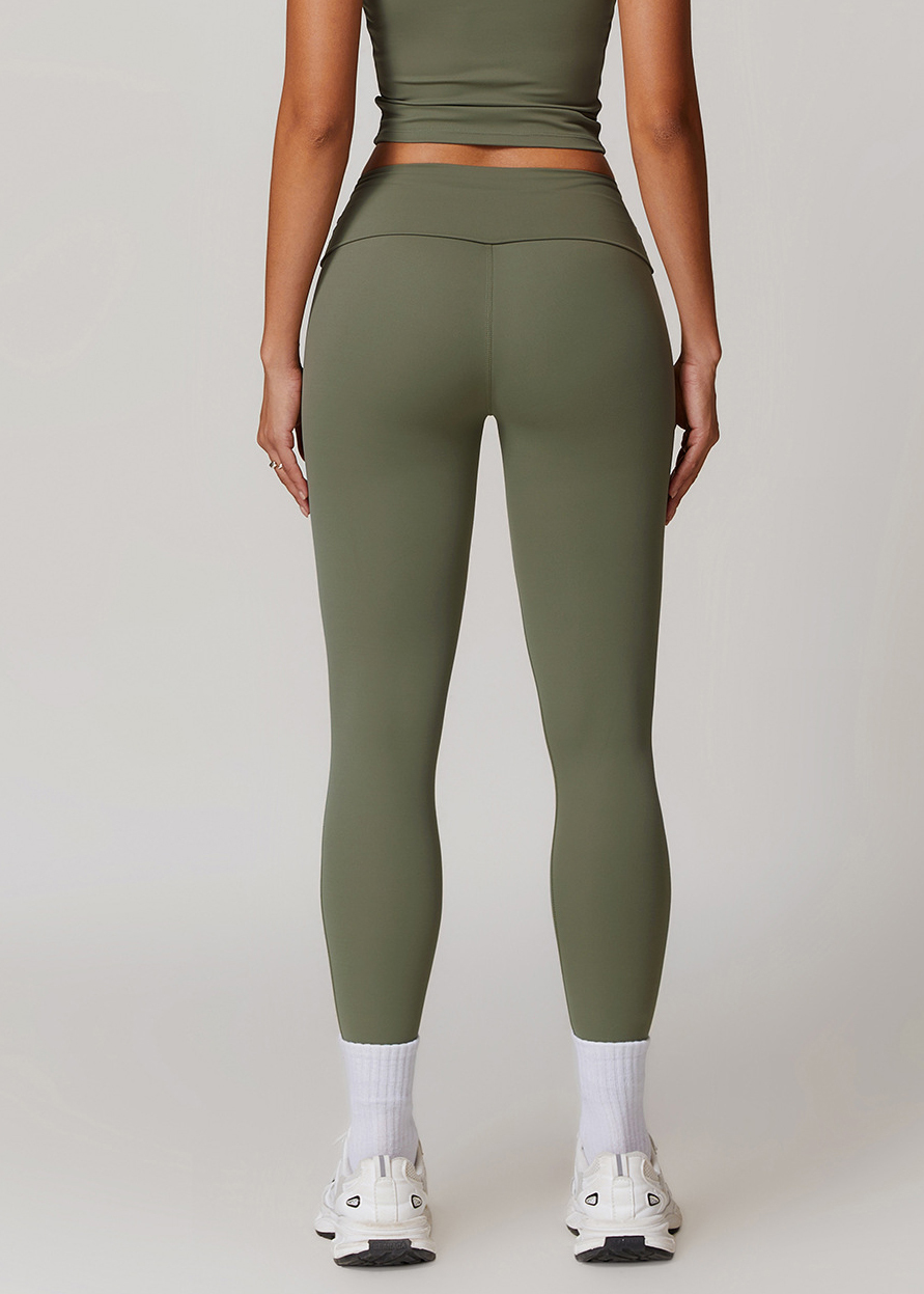 Customized Folded High Waist Fitness Pants