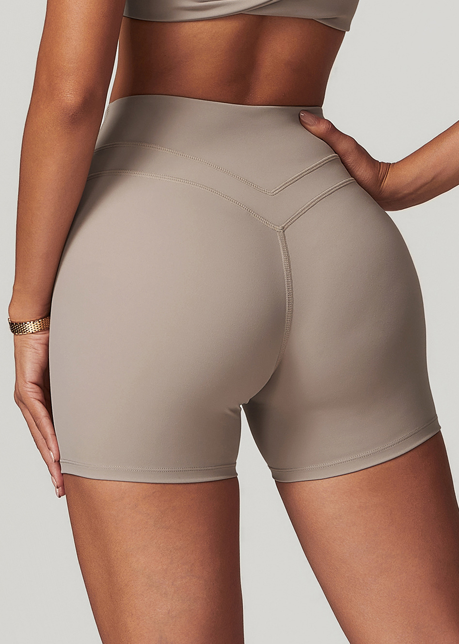 Customized Brushed Skinny Yoga Shorts