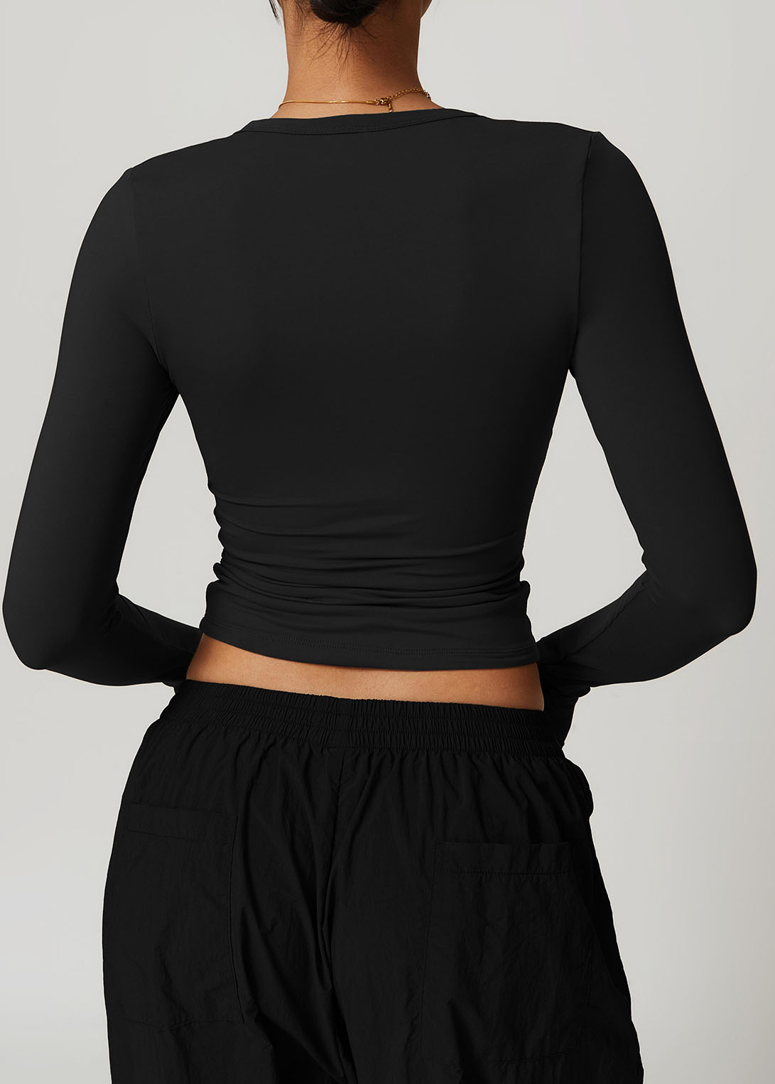 Customized Quick-drying brushed tight yoga long sleeves