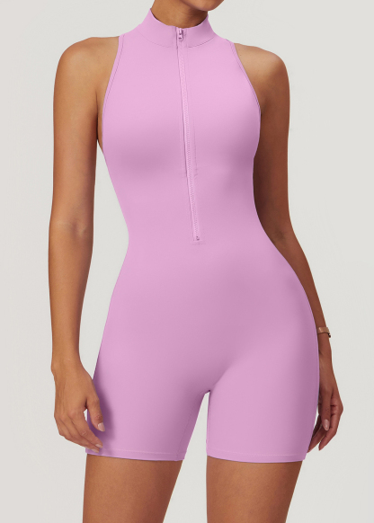 Customized Zipper Tight One-piece Fitness Wear