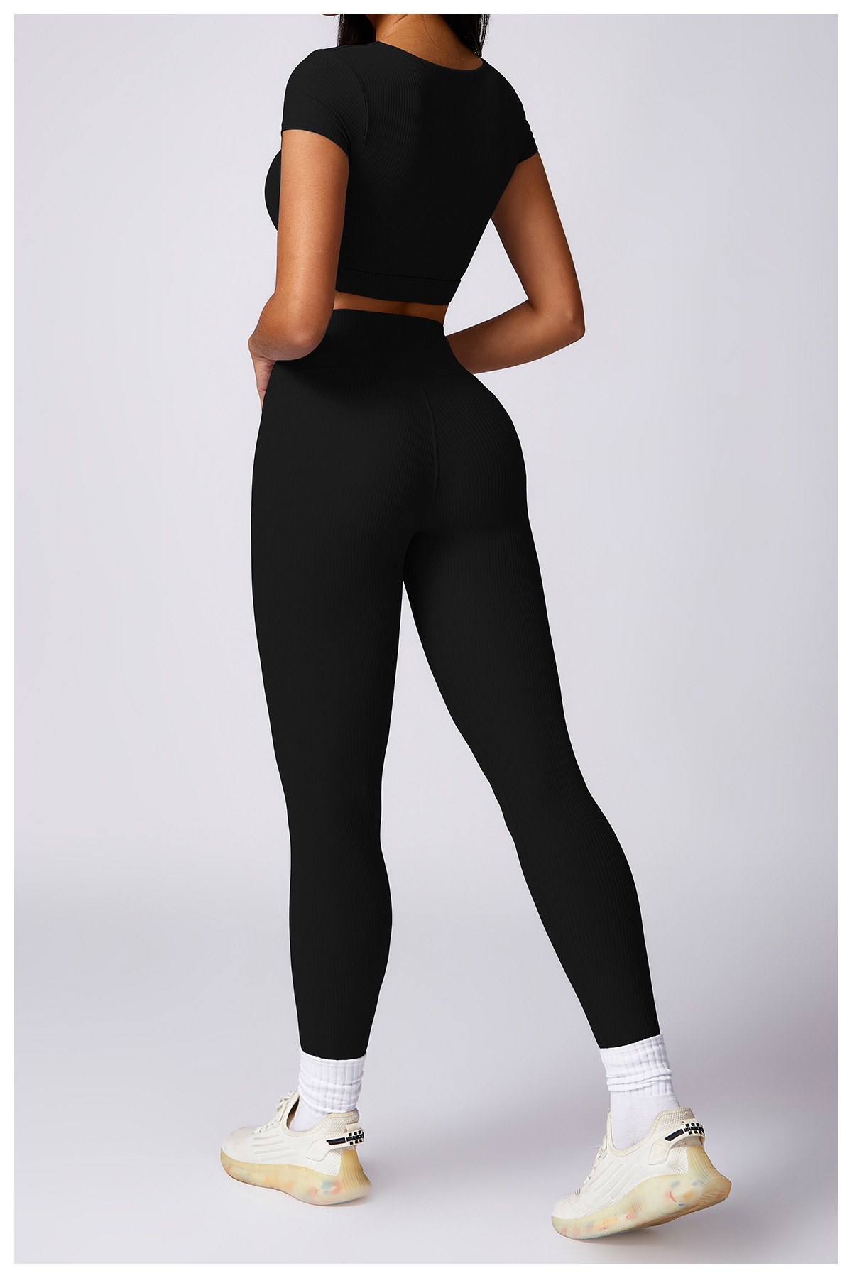 Customized Threaded High Waisted Skinny Hip Lifting Yoga Pants
