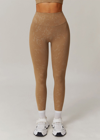 Customized High waist gold foil casual yoga pants