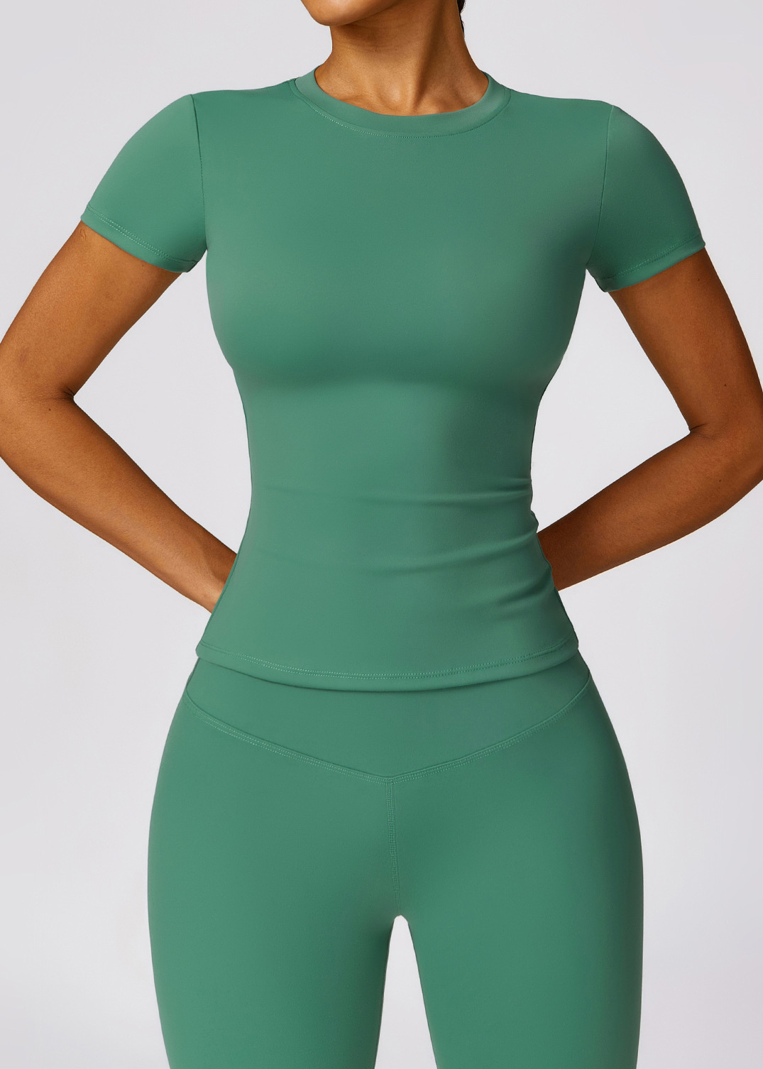 Customized Spring T Shirt Quick Dry Short Sleeve Fitness Top