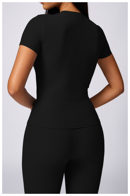 Customized Tight Fit Quick Dry Yoga Top T-Shirt
