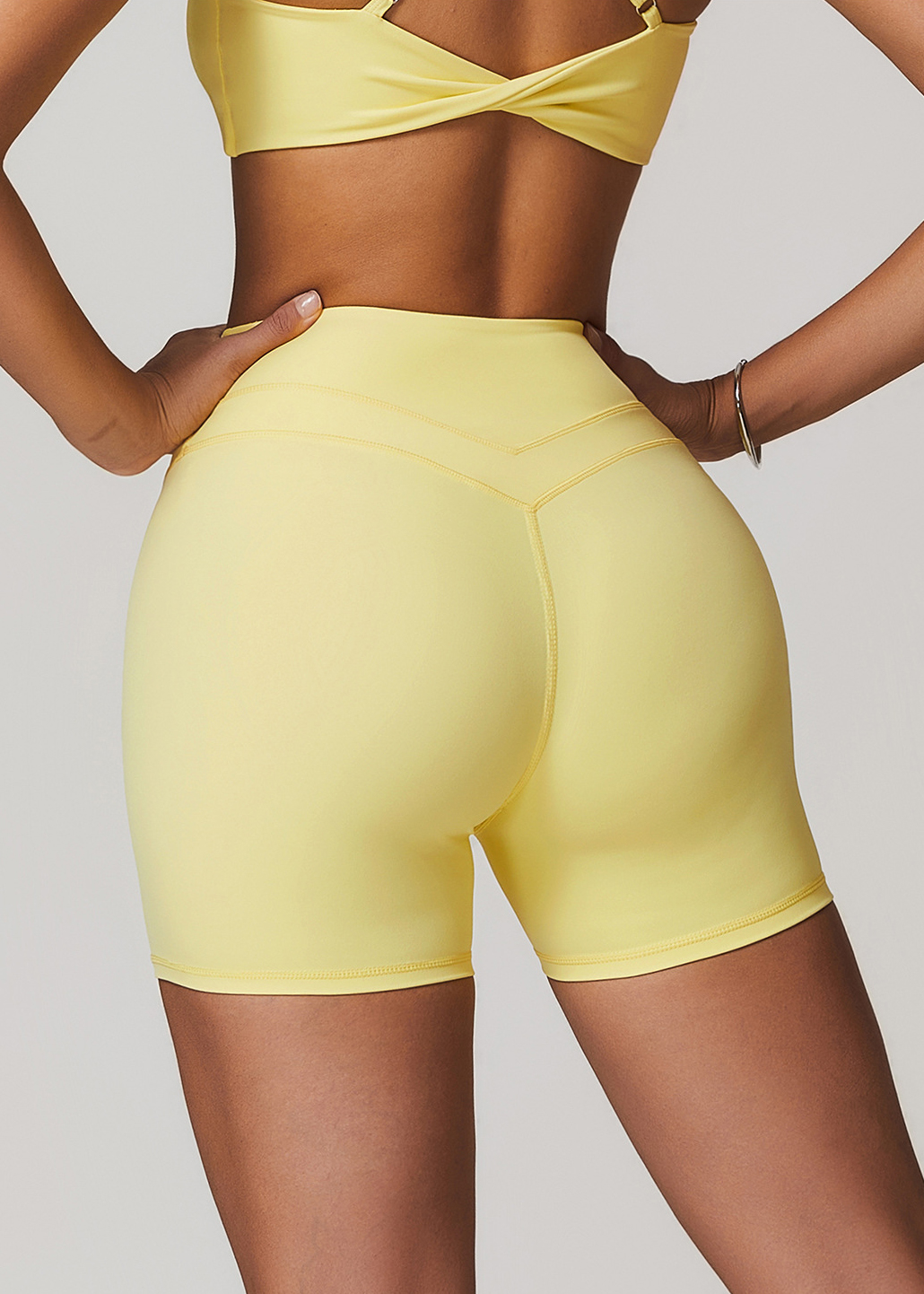 Customized Brushed Skinny Yoga Shorts
