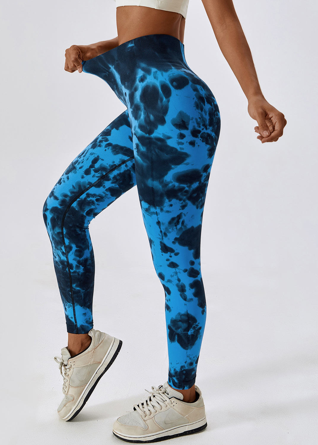 Customized Tie-Dye Seamless High Waist Yoga Pants