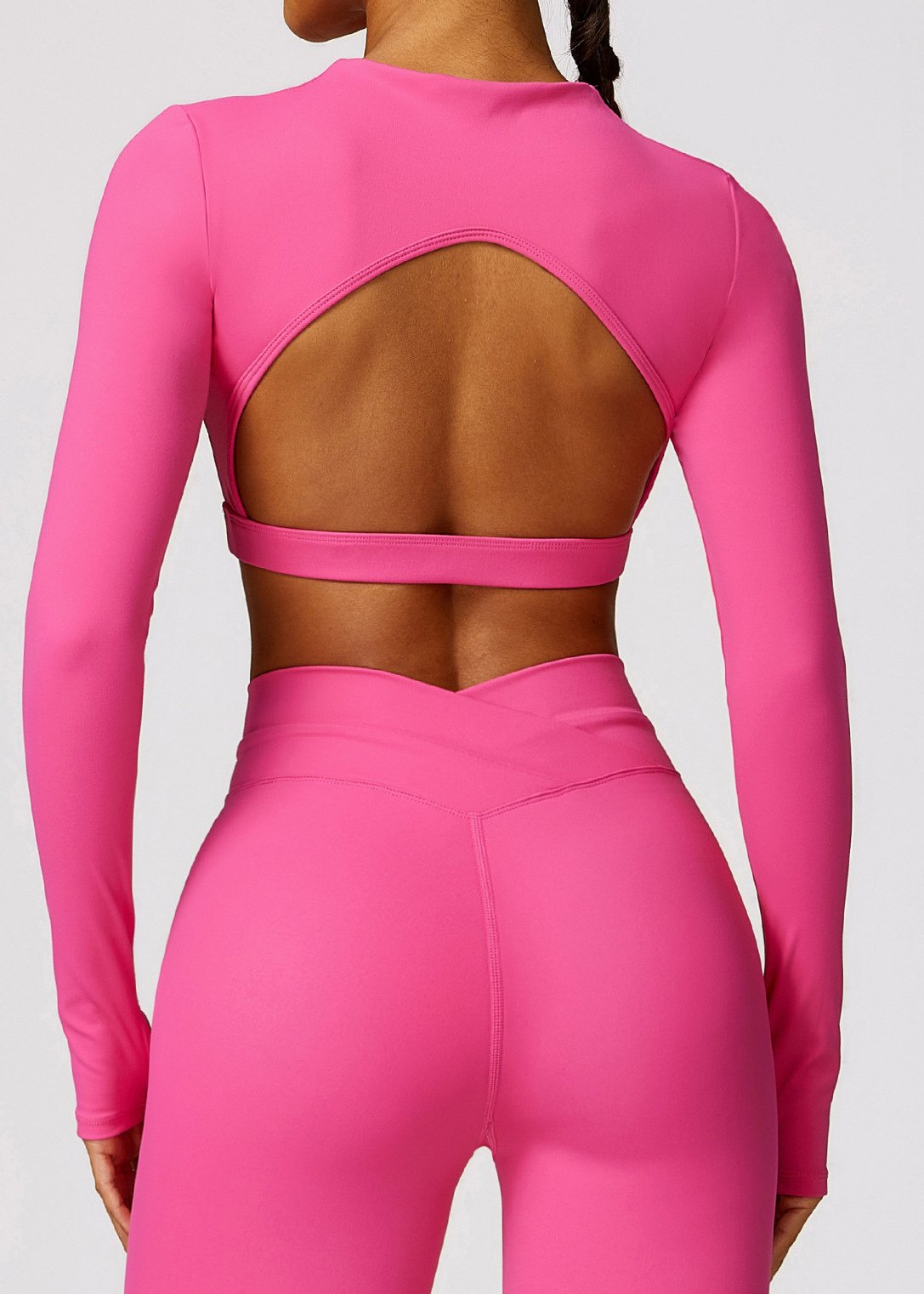 Customized Tight Long Sleeve Backless Yoga Wear