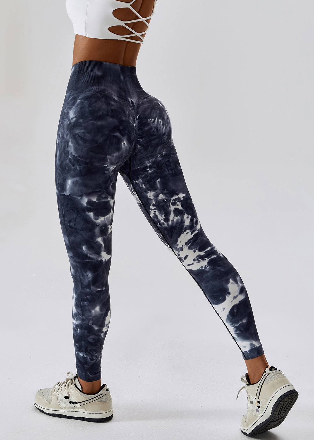 Customized Tie-Dye Seamless High Waist Yoga Pants
