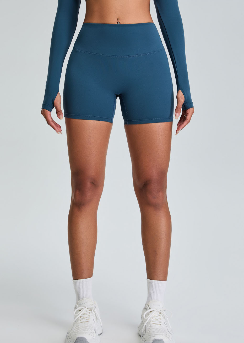 Customized Brushed High Waist Tummy Control Yoga Shorts