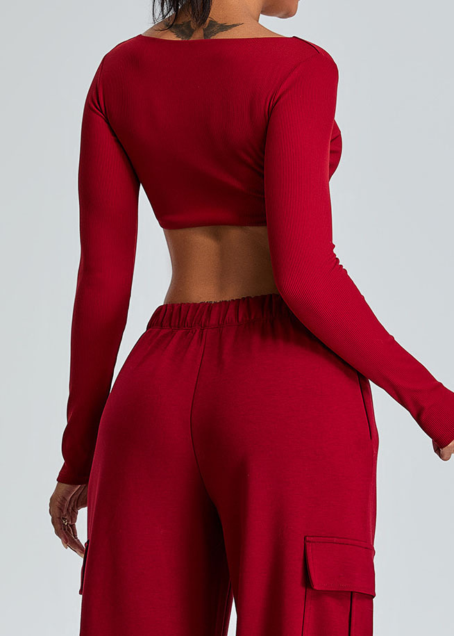 Customized Threaded long sleeve yoga suit