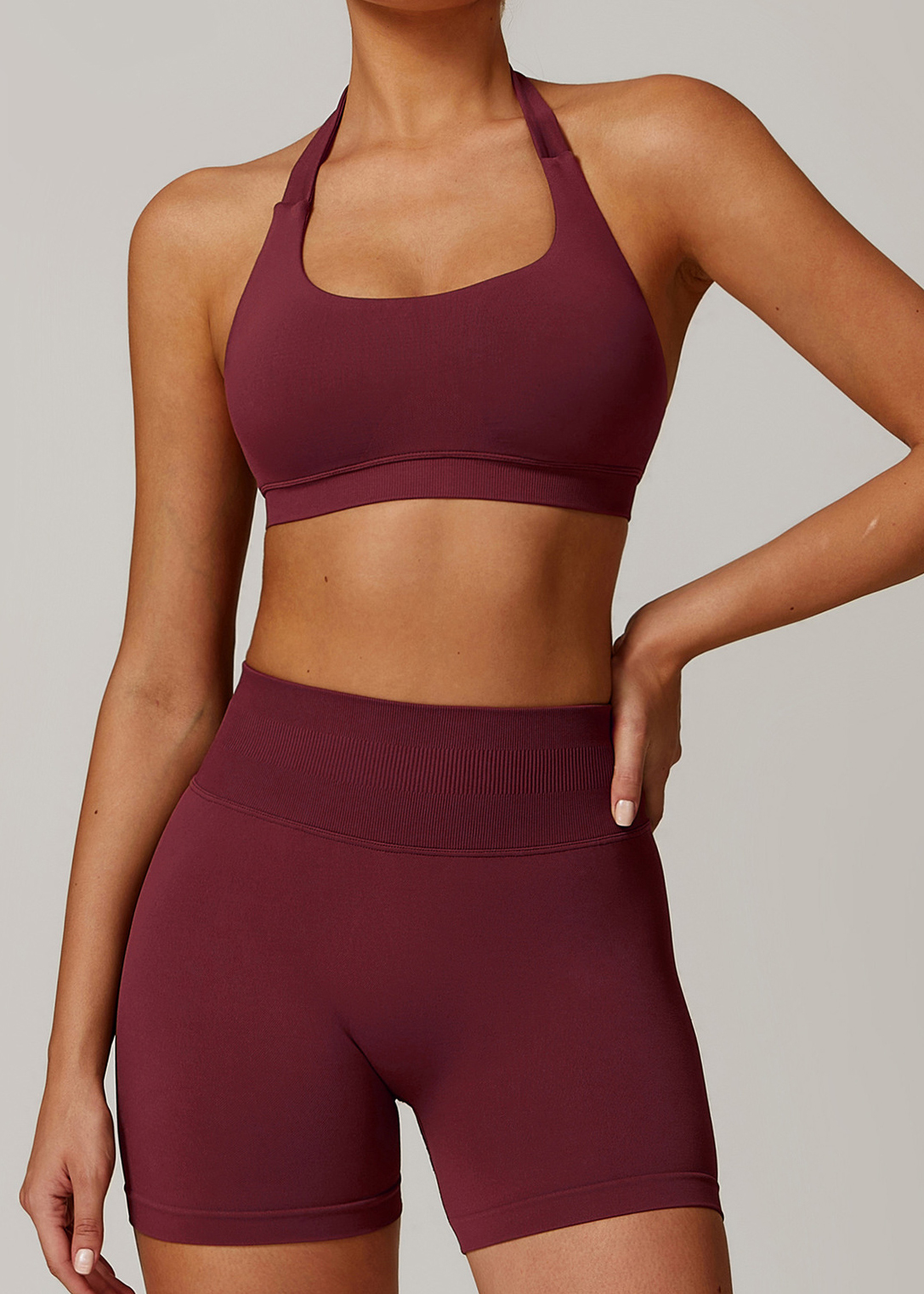 Customized Seamless High Waist Yoga Shorts