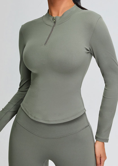Customized Stand collar long sleeve yoga suit