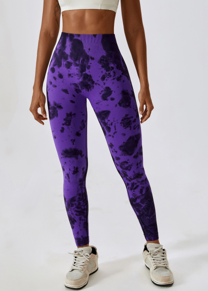 Customized Tie-Dye Seamless High Waist Yoga Pants