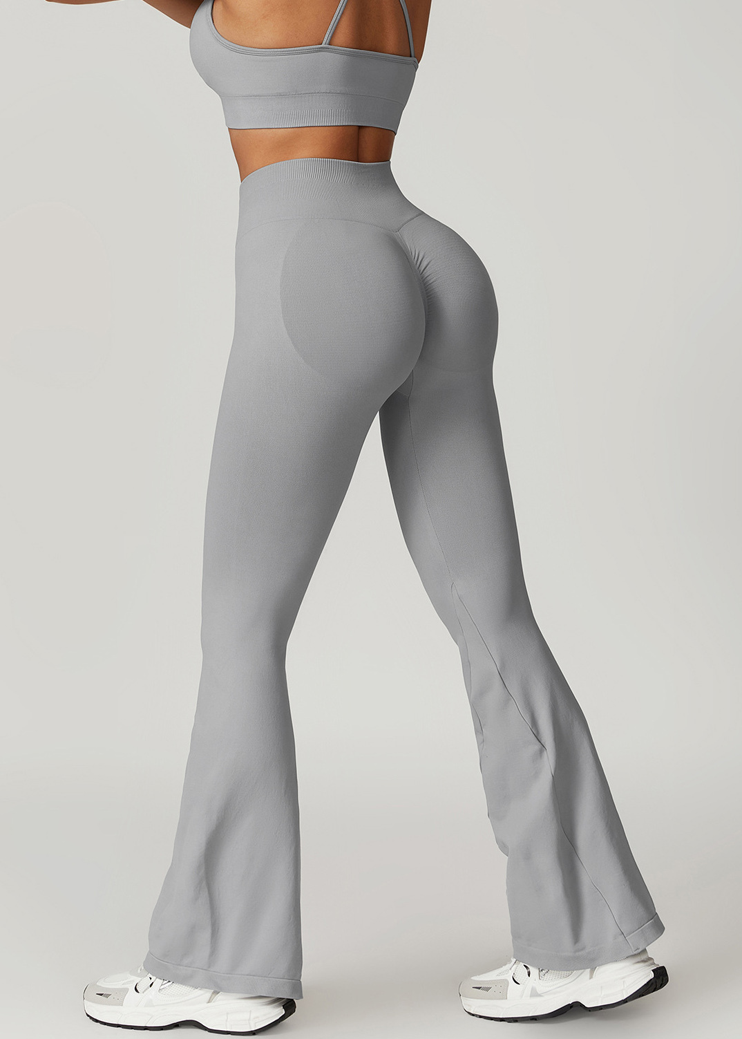 Customized Skinny Seamless Hip Lifting Yoga Flared Pants