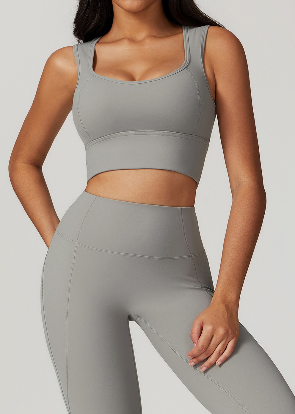 Customized Brushed back one-piece sports bra