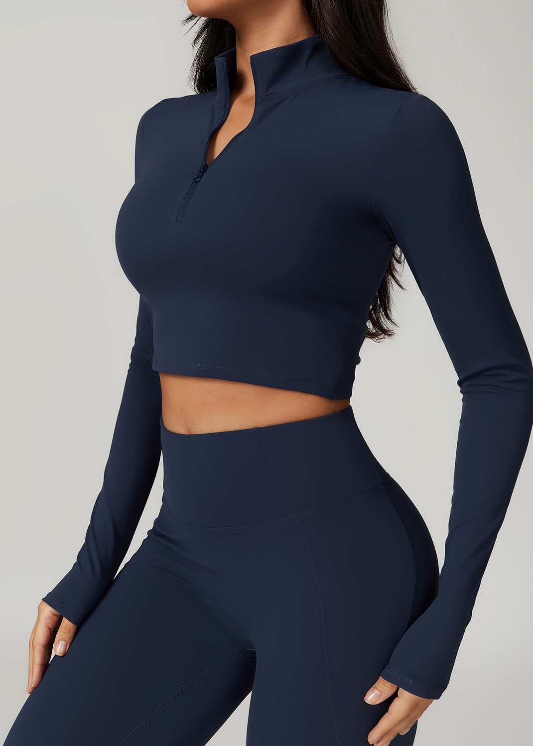 Customized Zipper Tight Long Sleeve Yoga Wear