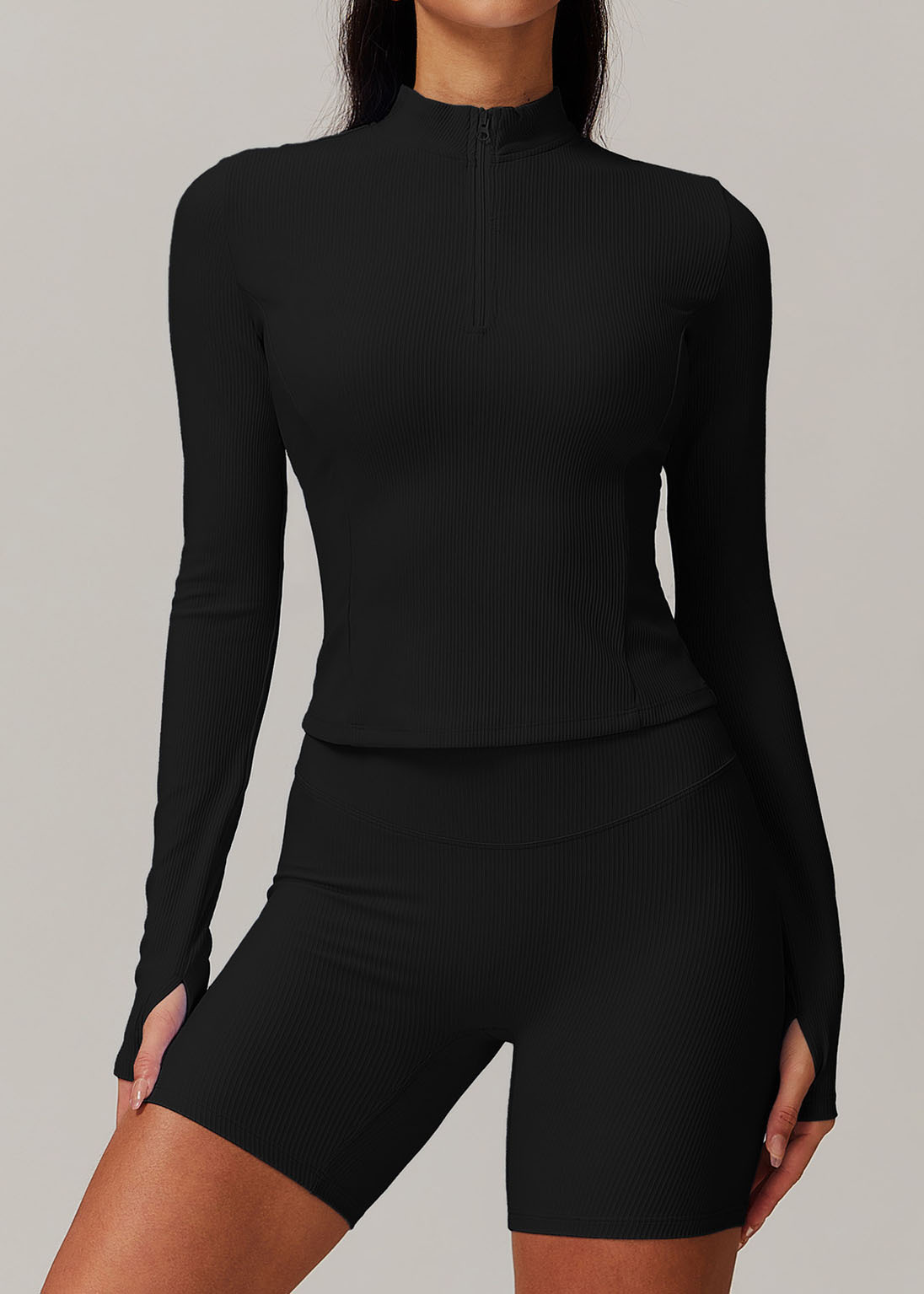 Customized Stand collar long sleeve yoga suit