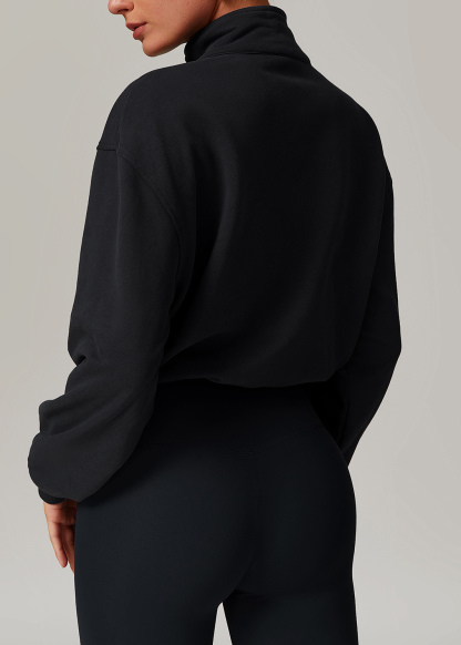 Customized Stand collar zip-up sports sweatshirt