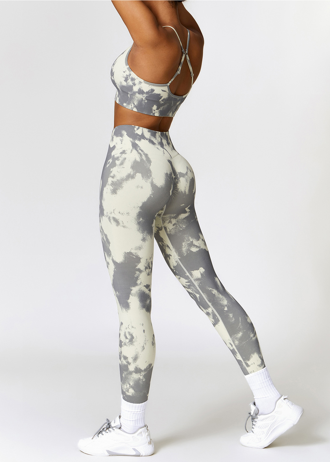 Custom Printed Seamless High Waist Yoga Pants Camouflage