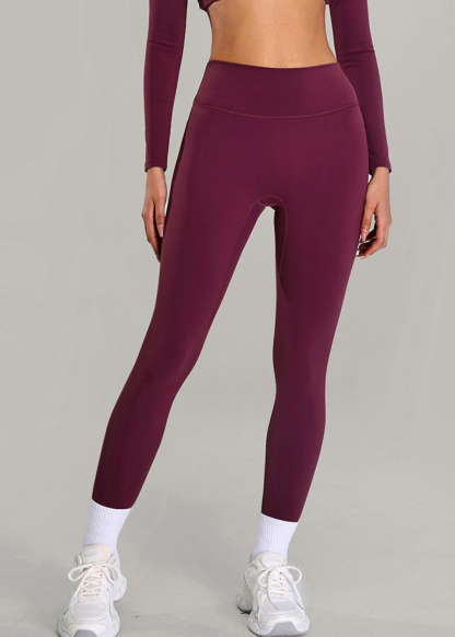 Custom double-sided brushed nylon athletic leggings
