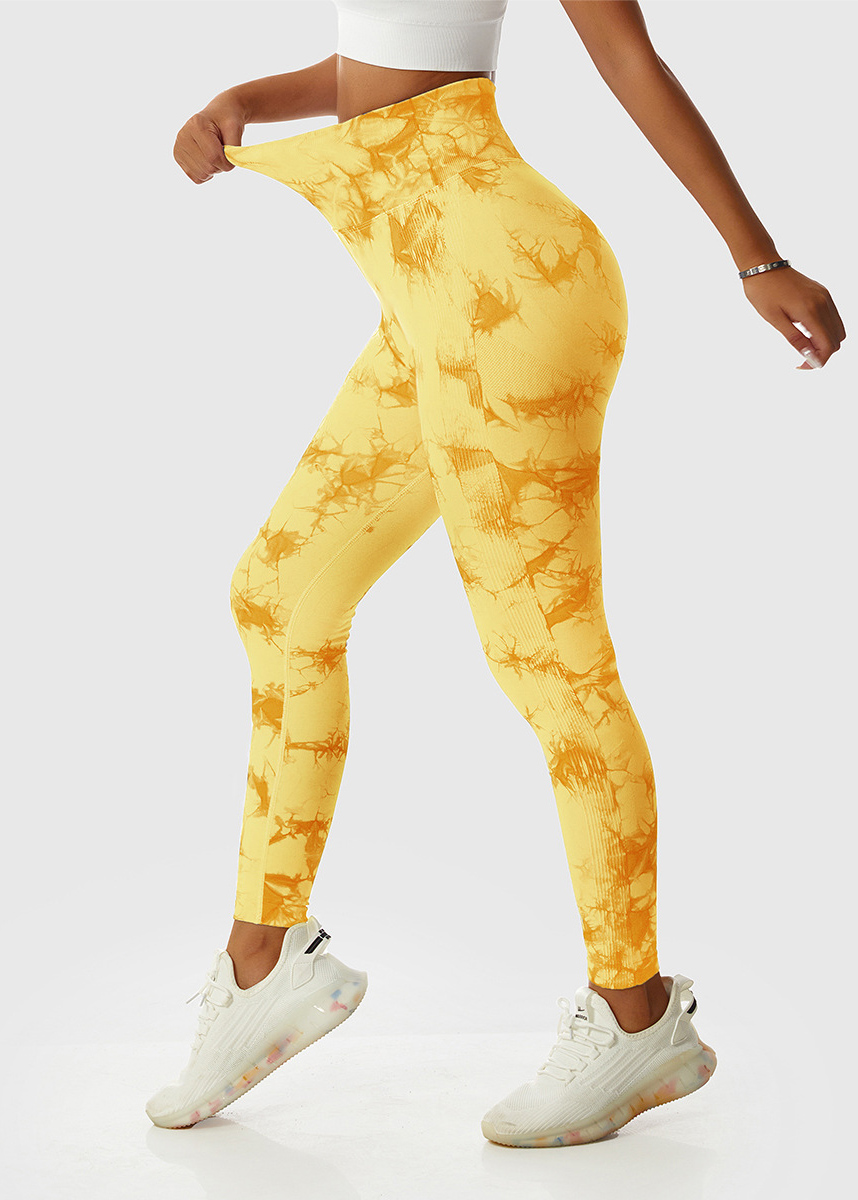 Customized Tie-Dye High Waist Yoga Pants