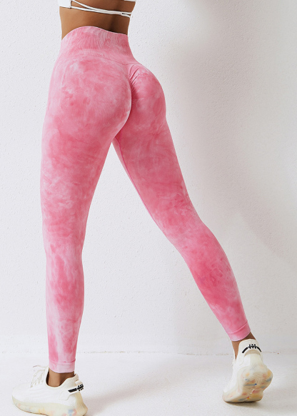 Customized Tie-Dye Seamless High Waist Yoga Pants