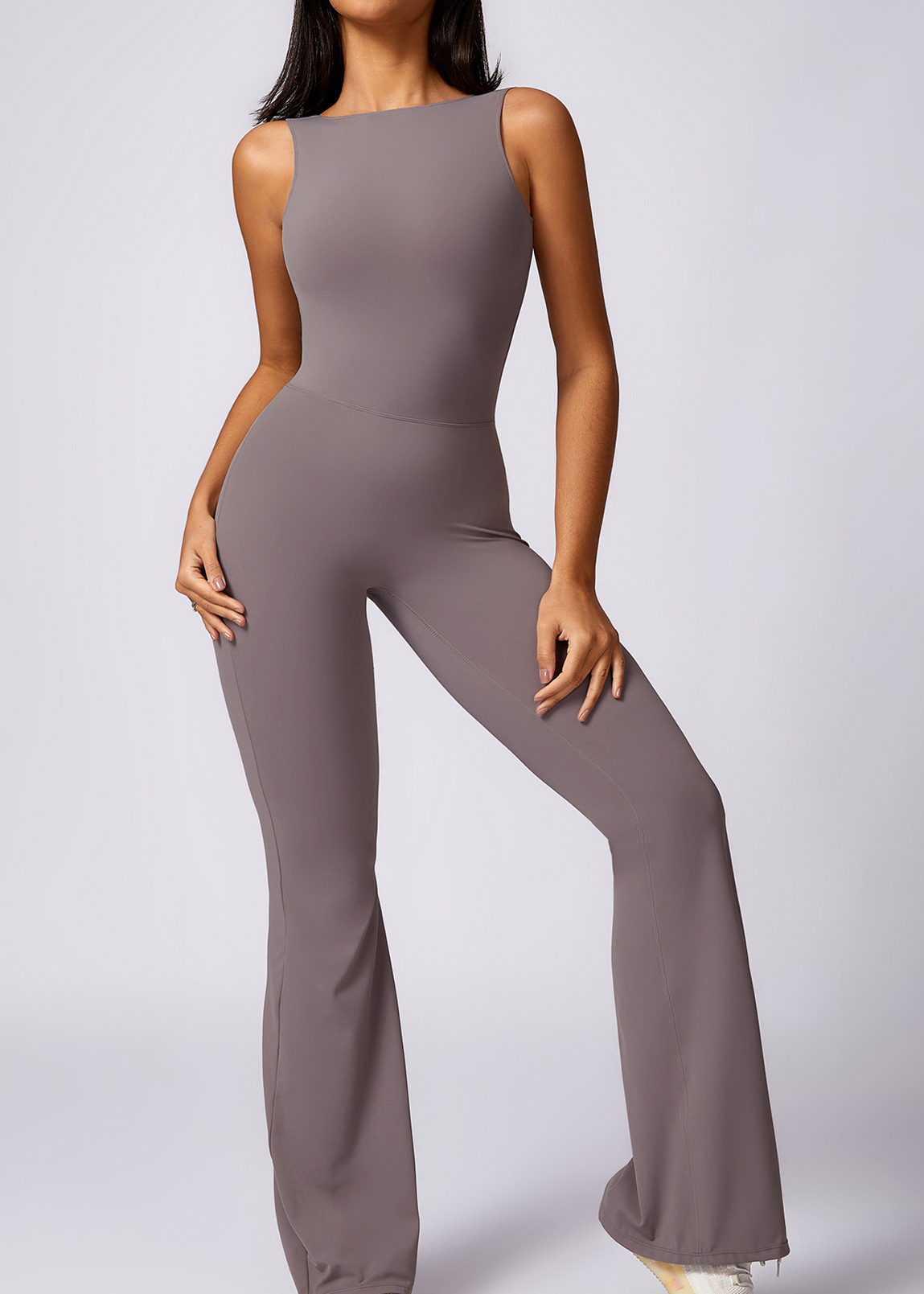 Customized Yoga Jumpsuit Casual Micro Flare Pants