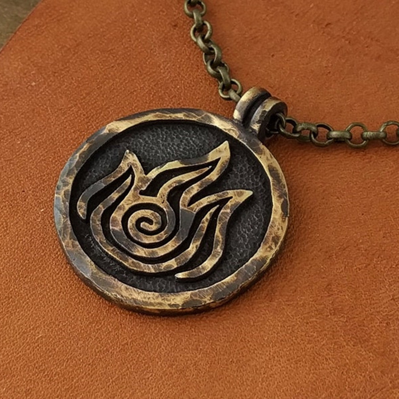 Vintage Flame Rune Fashion Pendant Necklace Bohemian