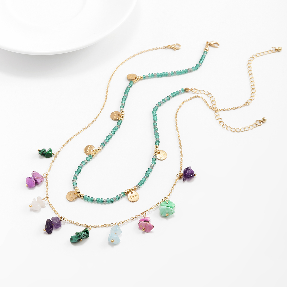 Elegant Fashion Crystal Ladies Necklace Set