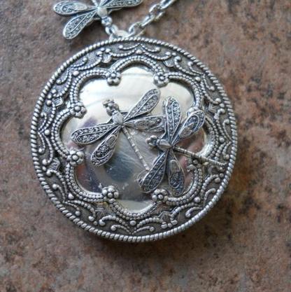 Silver Vintage Dragonfly Pendant Necklace Bohemian Women Personalized Necklace